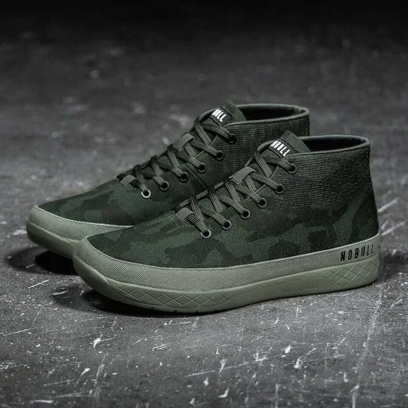 NoBull Forest Camo Canvas Mid Trainer Sneakers Green Shoes Men's 13 Rare HTF - Picture 10 of 15
